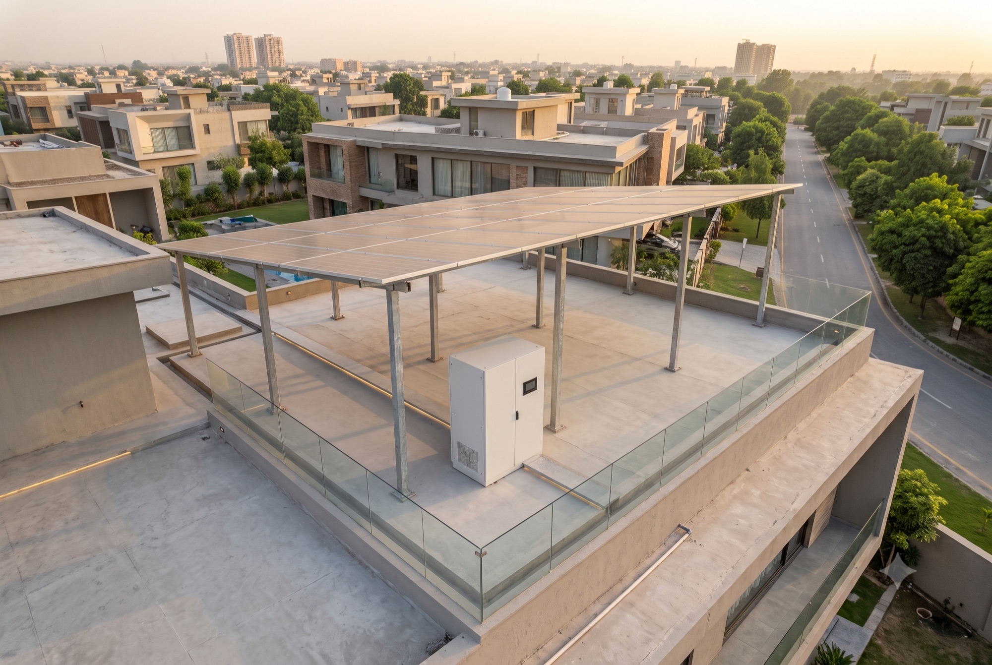 Terra unit in its rooftop mechanical room